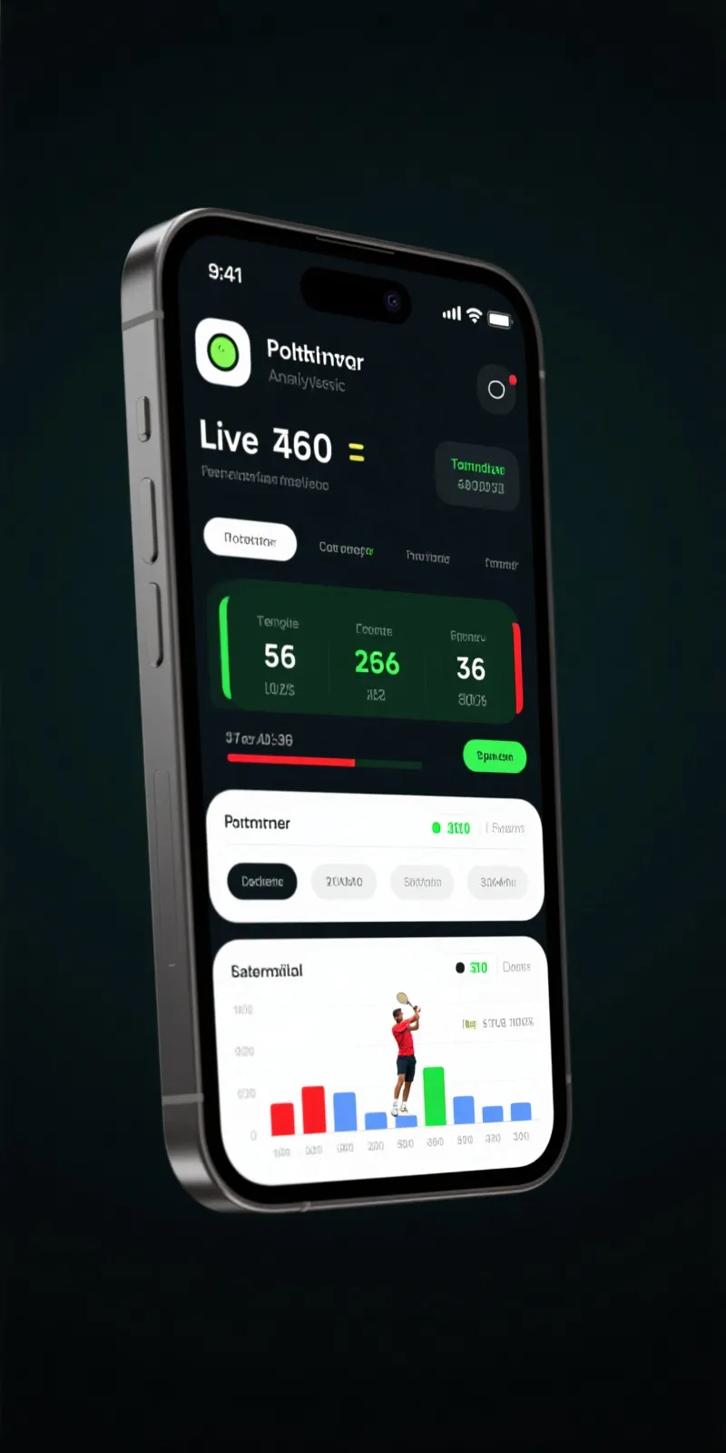 网球竞猜与赛事中心 APP Interface Mockup